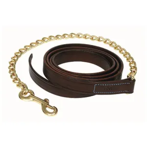Walsh Leather Lead with Brass Chain