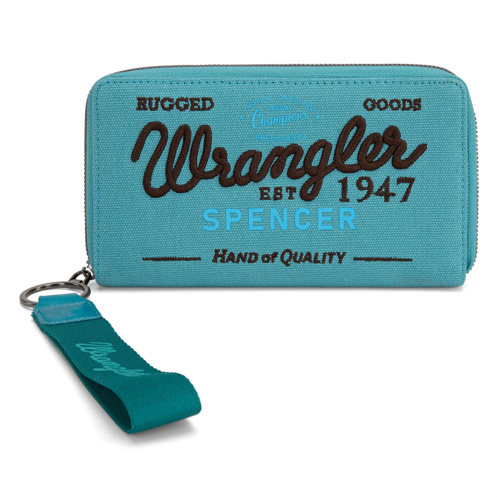 WG136-W006  Vintage Wrangler Canvas Zip Wristlet - Jean