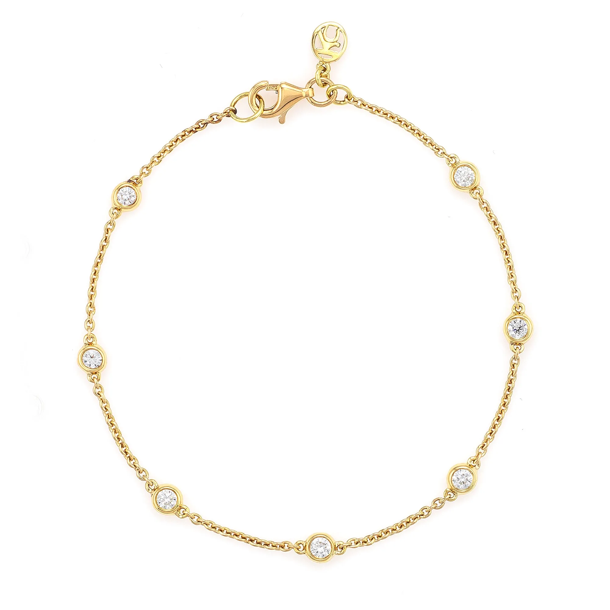 White Diamond Links Bracelet