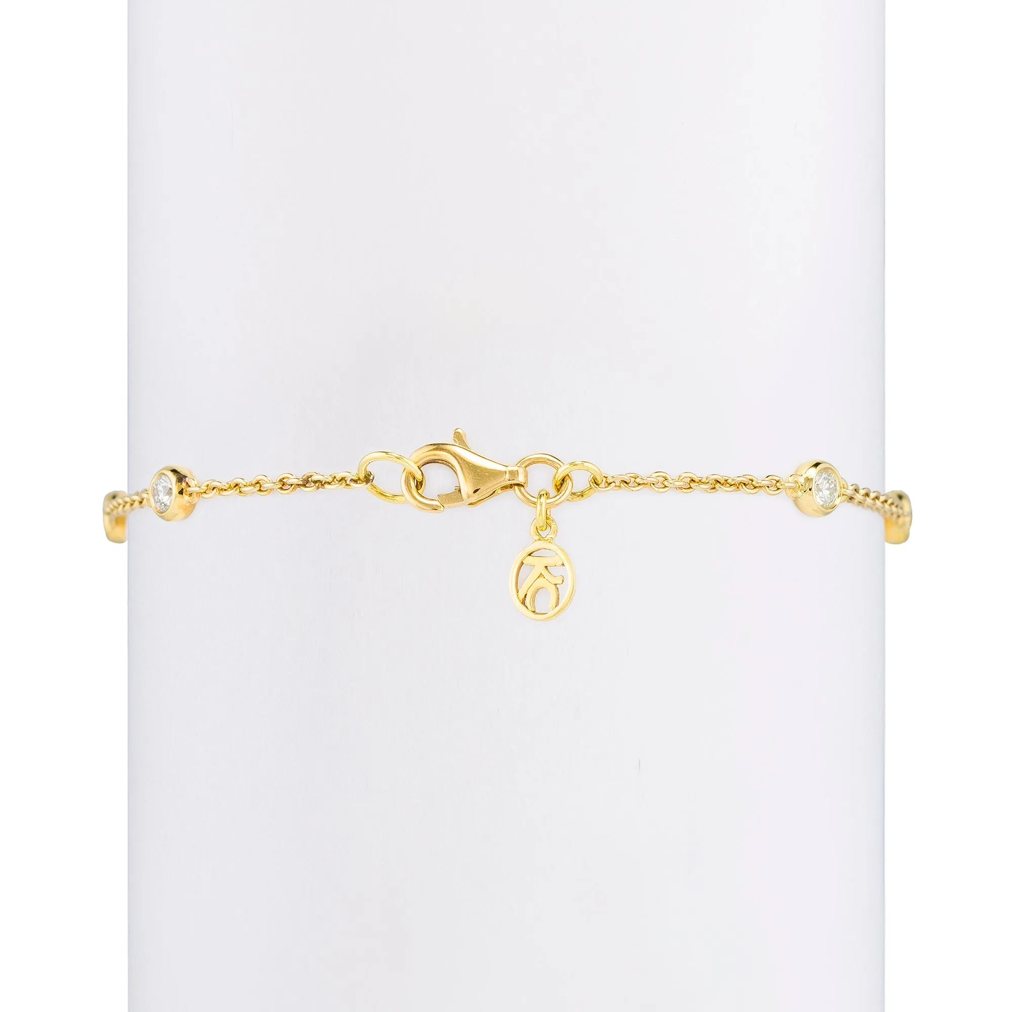 White Diamond Links Bracelet
