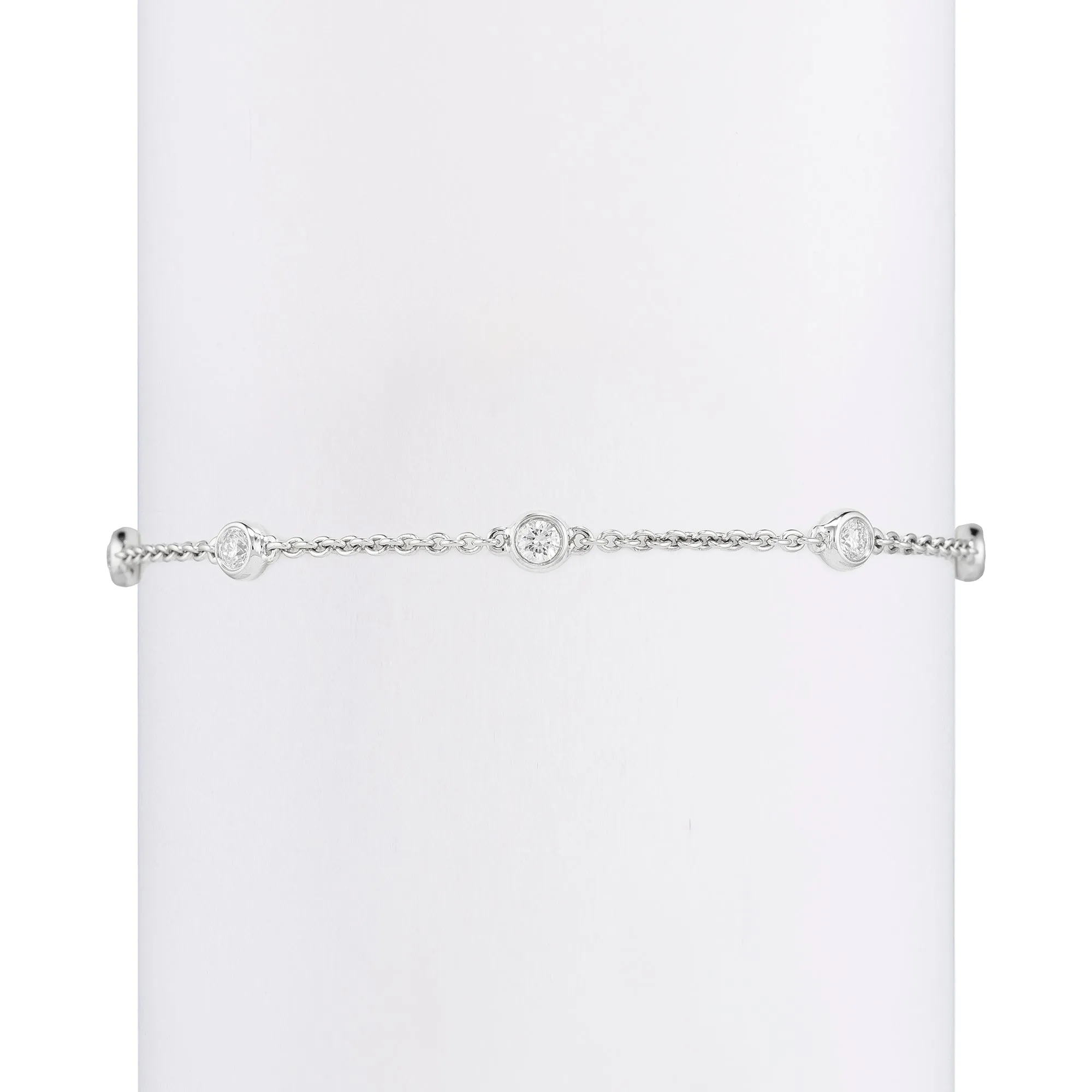 White Diamond Links Bracelet