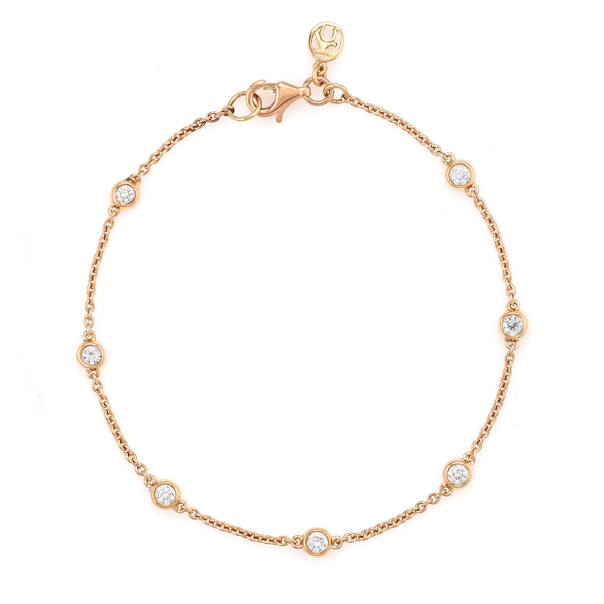 White Diamond Links Bracelet