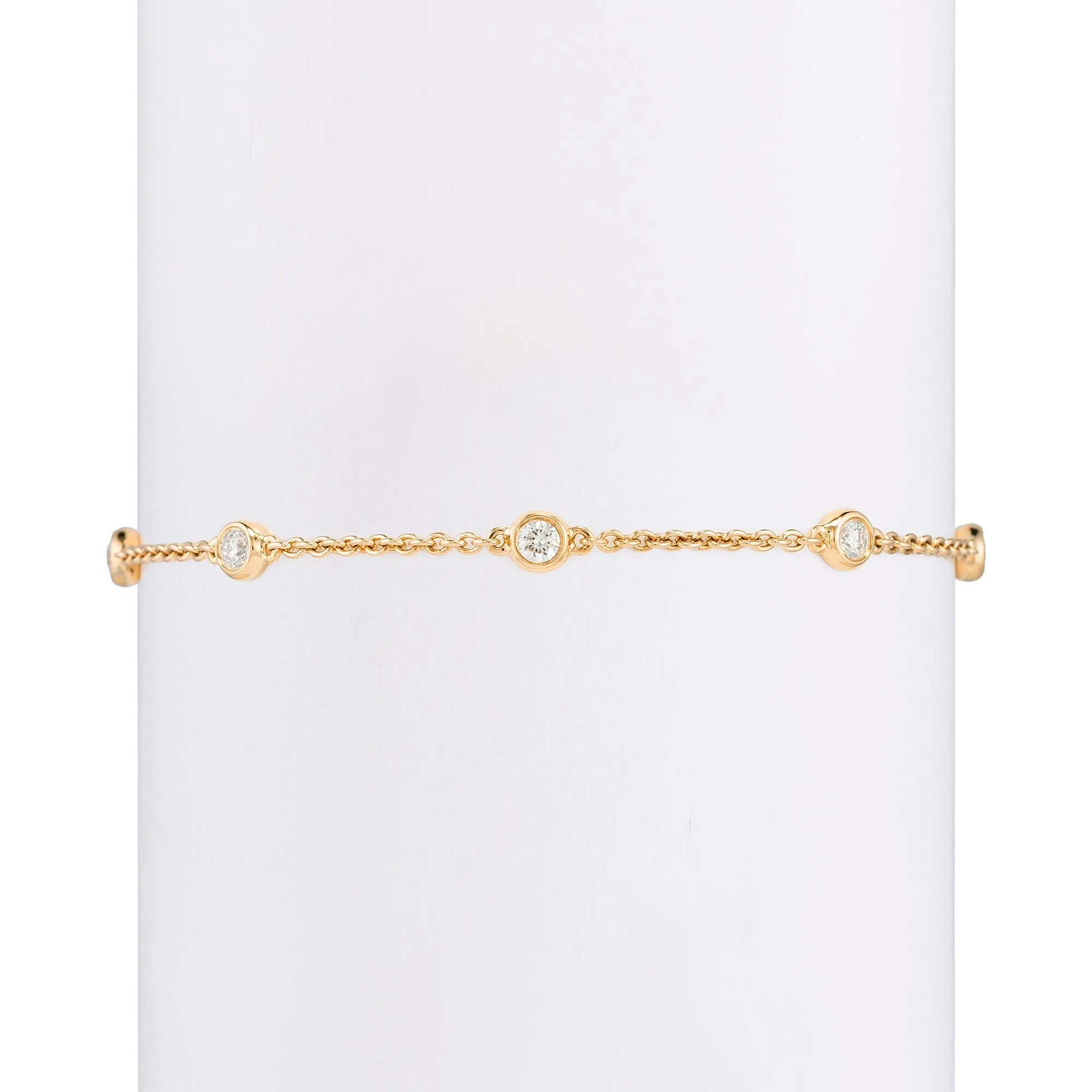 White Diamond Links Bracelet