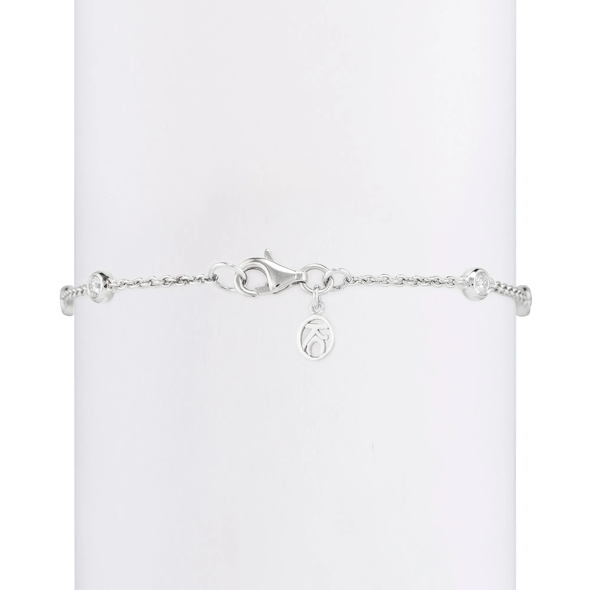 White Diamond Links Bracelet