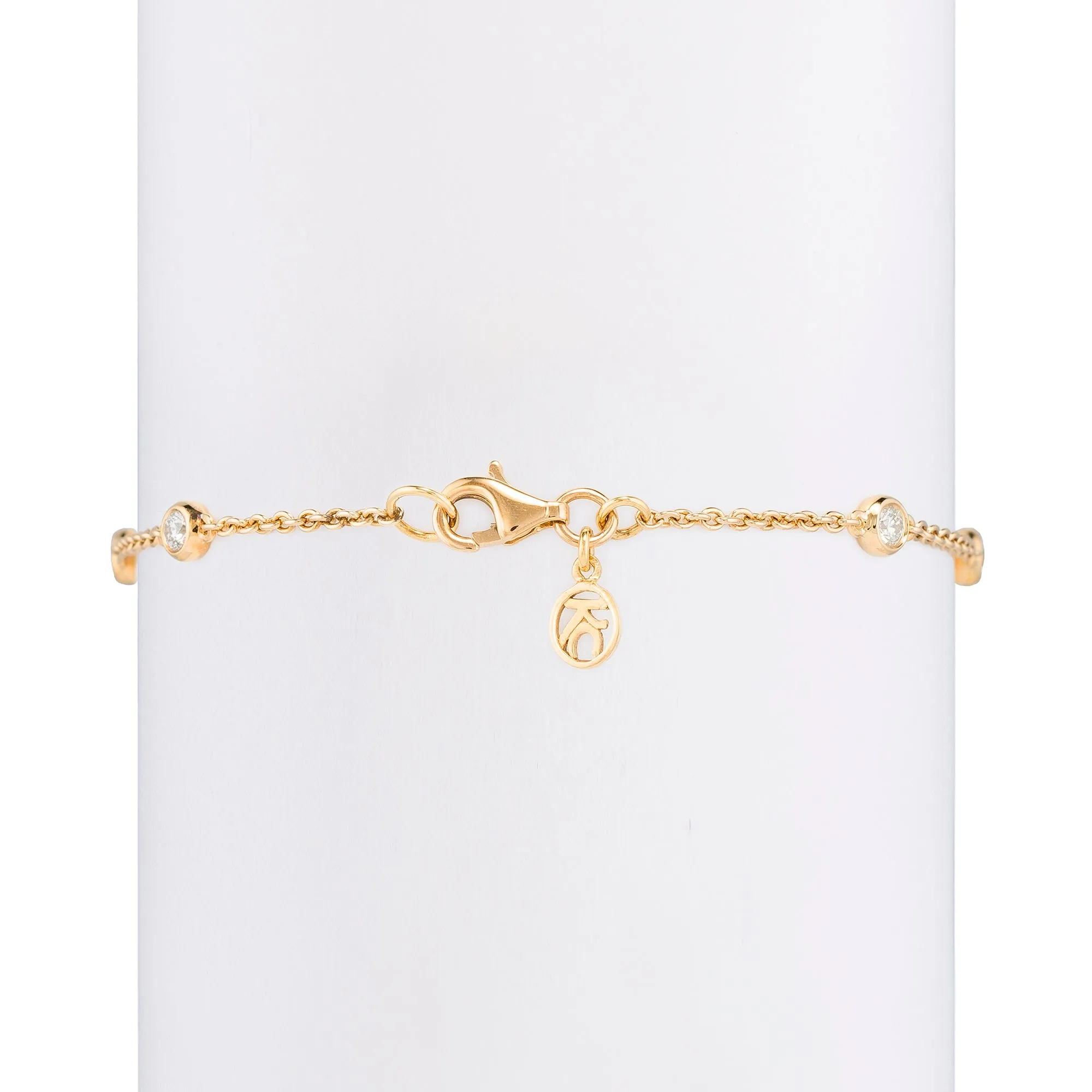 White Diamond Links Bracelet