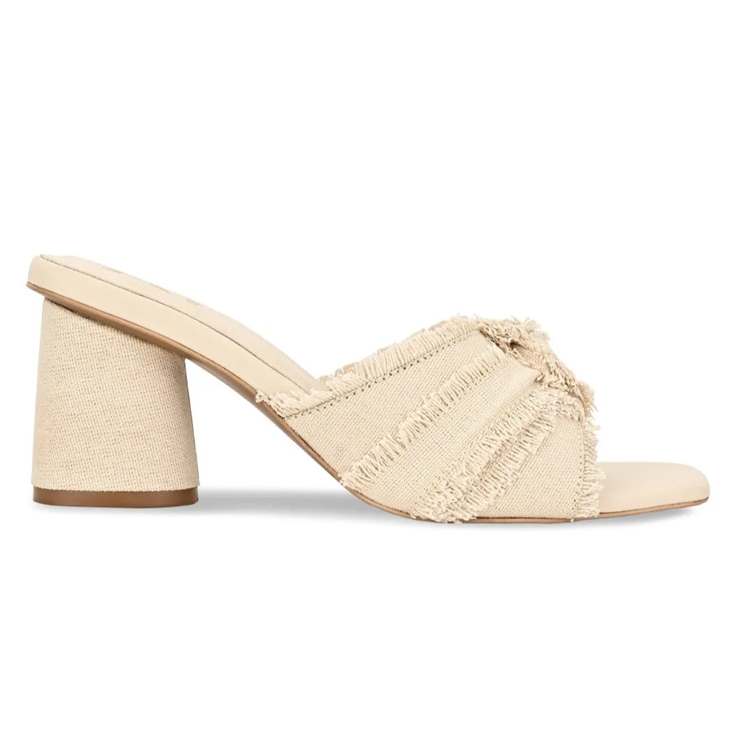 White Ruffled Heels