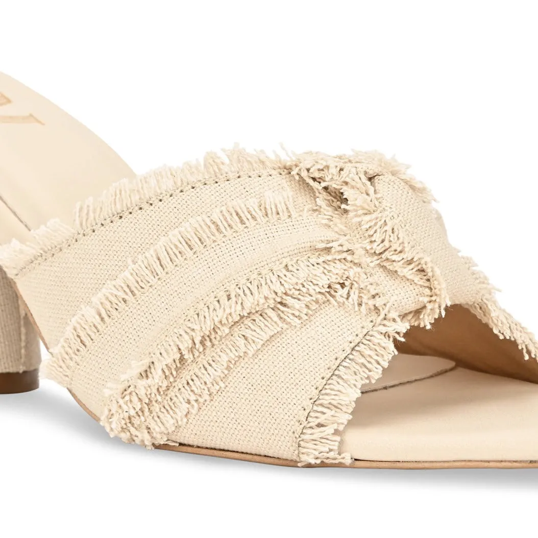 White Ruffled Heels