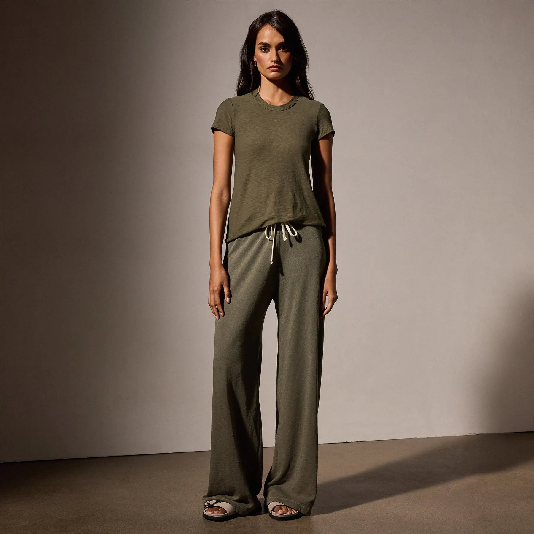 Wide Leg Sweatpant - Trooper Pigment