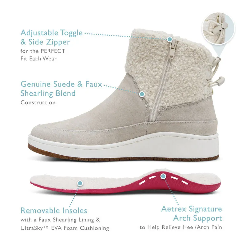 WOMEN'S AETREX WINNIE BOOT | CHARCOAL