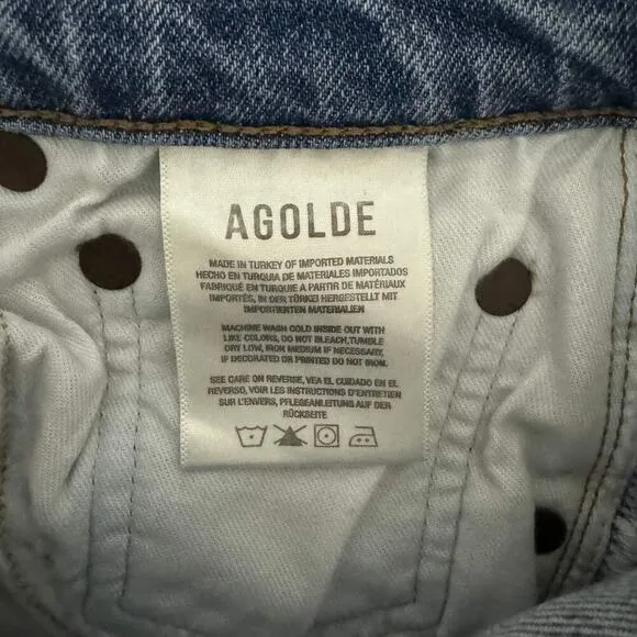 Women's AGOLDE Wilder Mid-Rise Straight Distressed Jean - Revolve - Sz 25