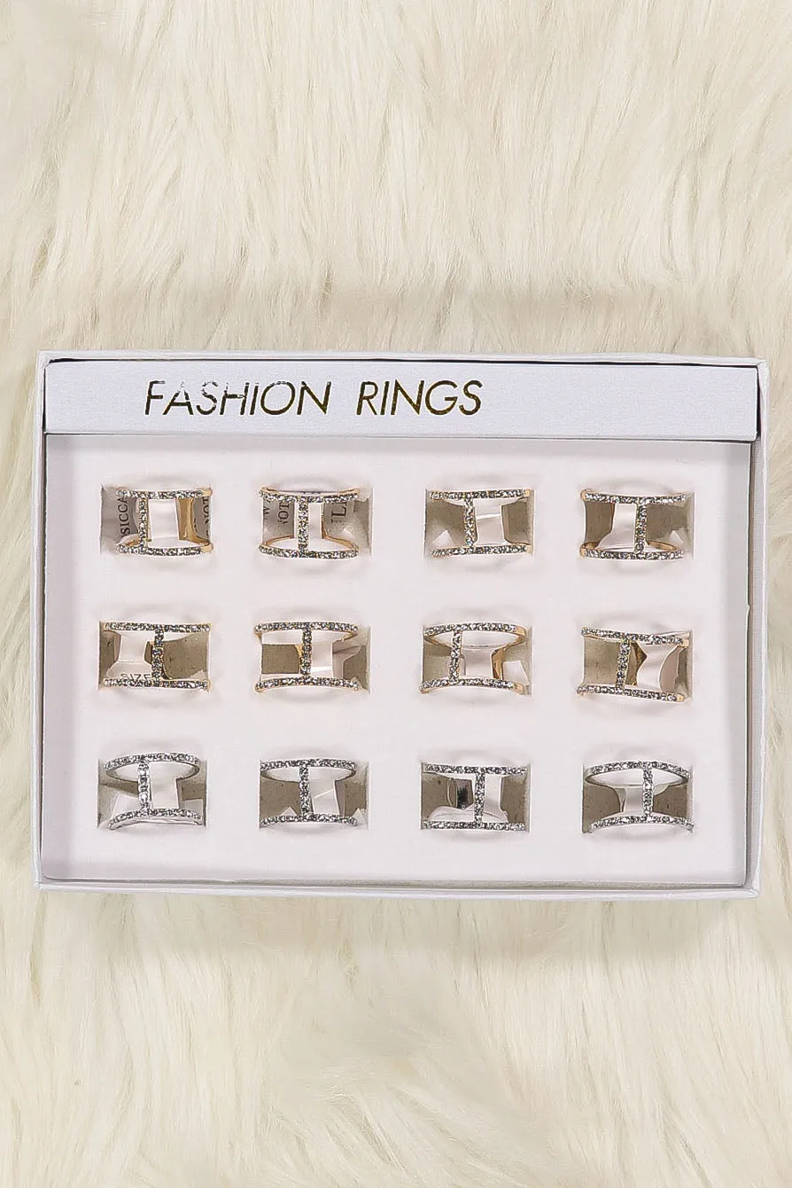 WOMEN'S ASSORTED RHINESTONE RINGS