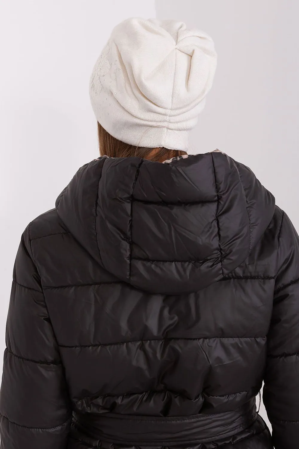 Women's beanie hat with cashmere