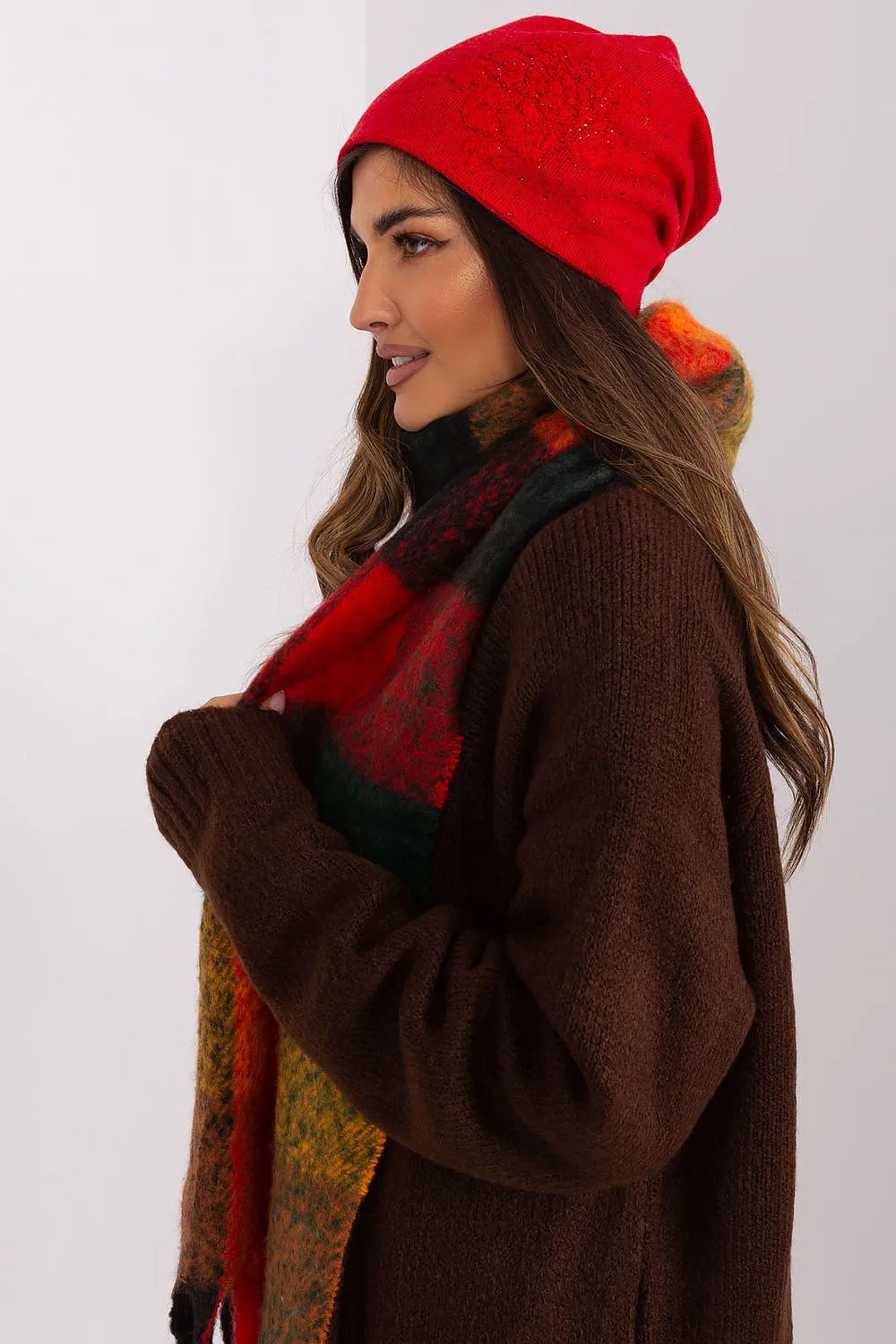 Women's beanie hat with cashmere
