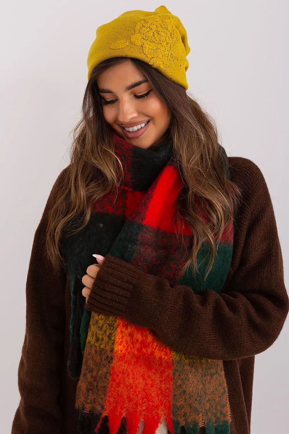 Women's beanie hat with cashmere