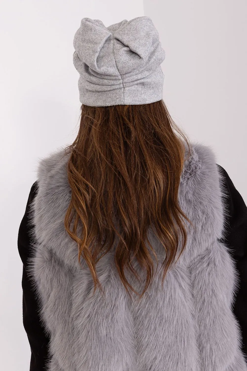 Women's beanie hat with cashmere