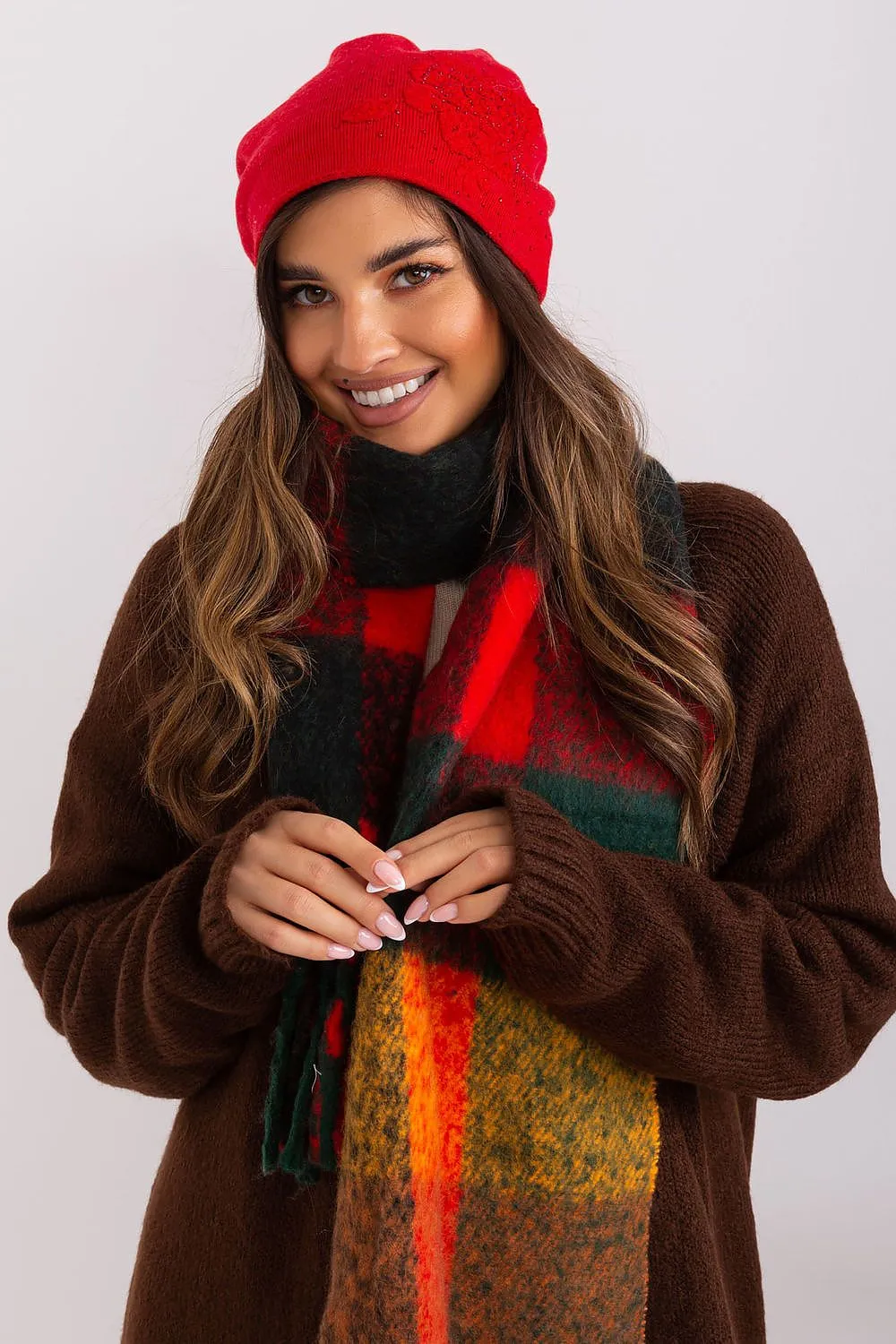 Women's beanie hat with cashmere