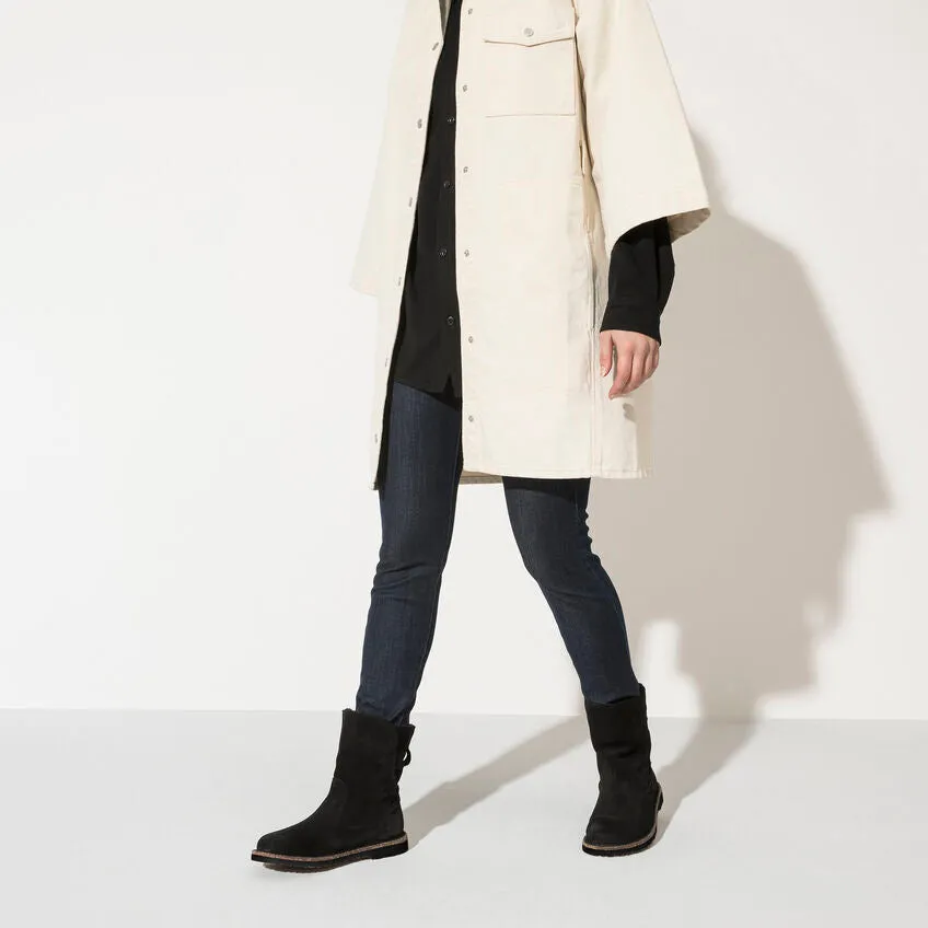 WOMEN'S BIRKENSTOCK UPPSALA SHEARLING BOOT | BLACK SUEDE