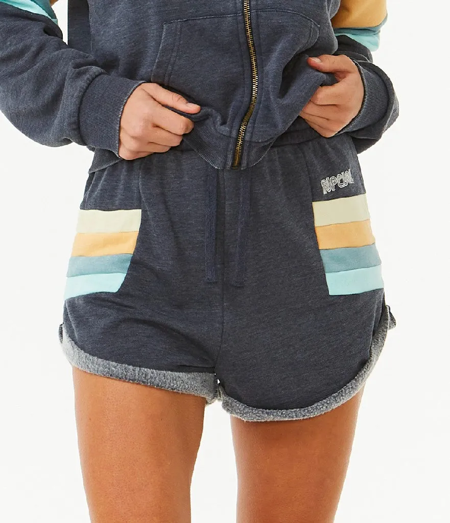 WOMEN'S BLOCK PARTY TRACK SHORT - NAVY