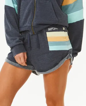 WOMEN'S BLOCK PARTY TRACK SHORT - NAVY