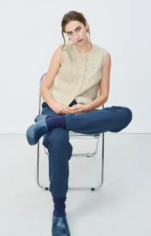 WOMEN'S CARDIGAN EAST - MELANGE POWDER SNOW