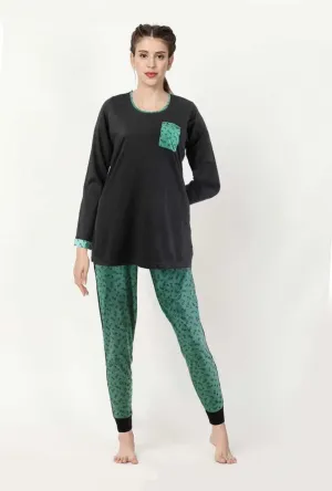 Women's Classic Night Suit (Green)