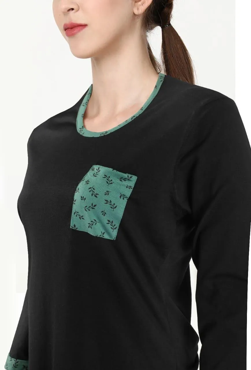 Women's Classic Night Suit (Green)