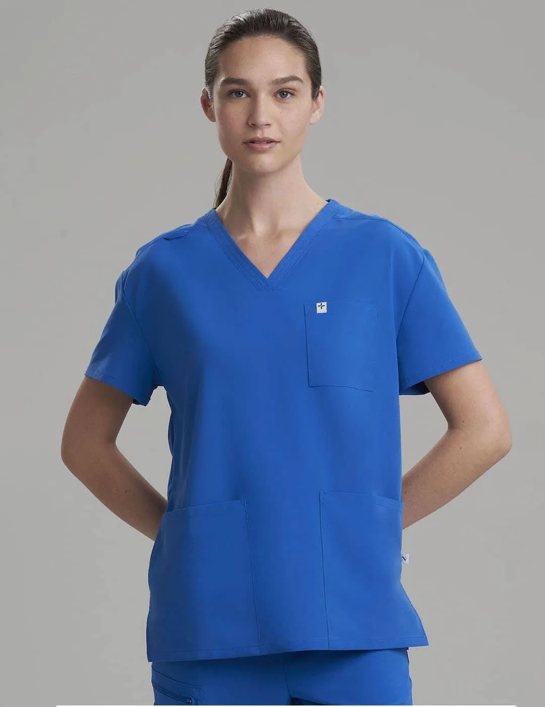 Womens Classic Scrub Top - Royal Blue