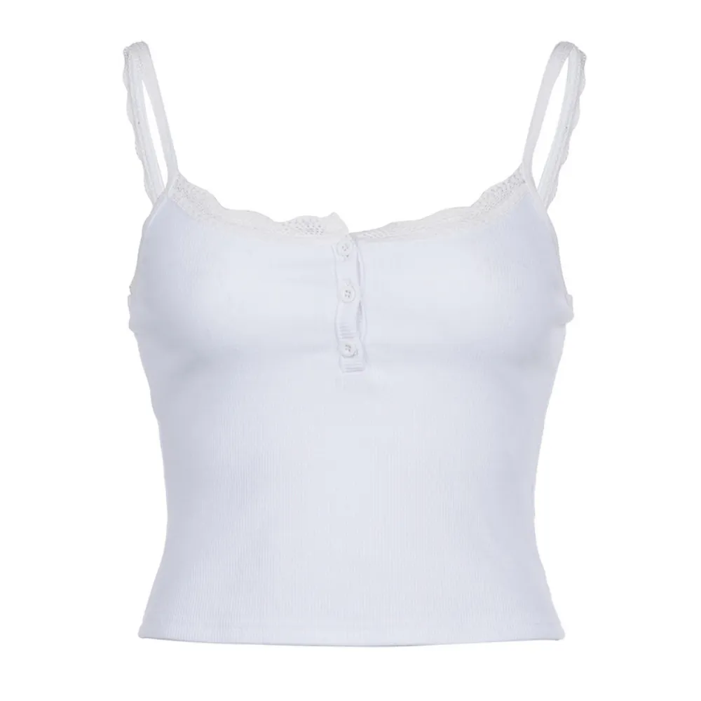 Women's Classic Solid Color Buttoned Cami Top