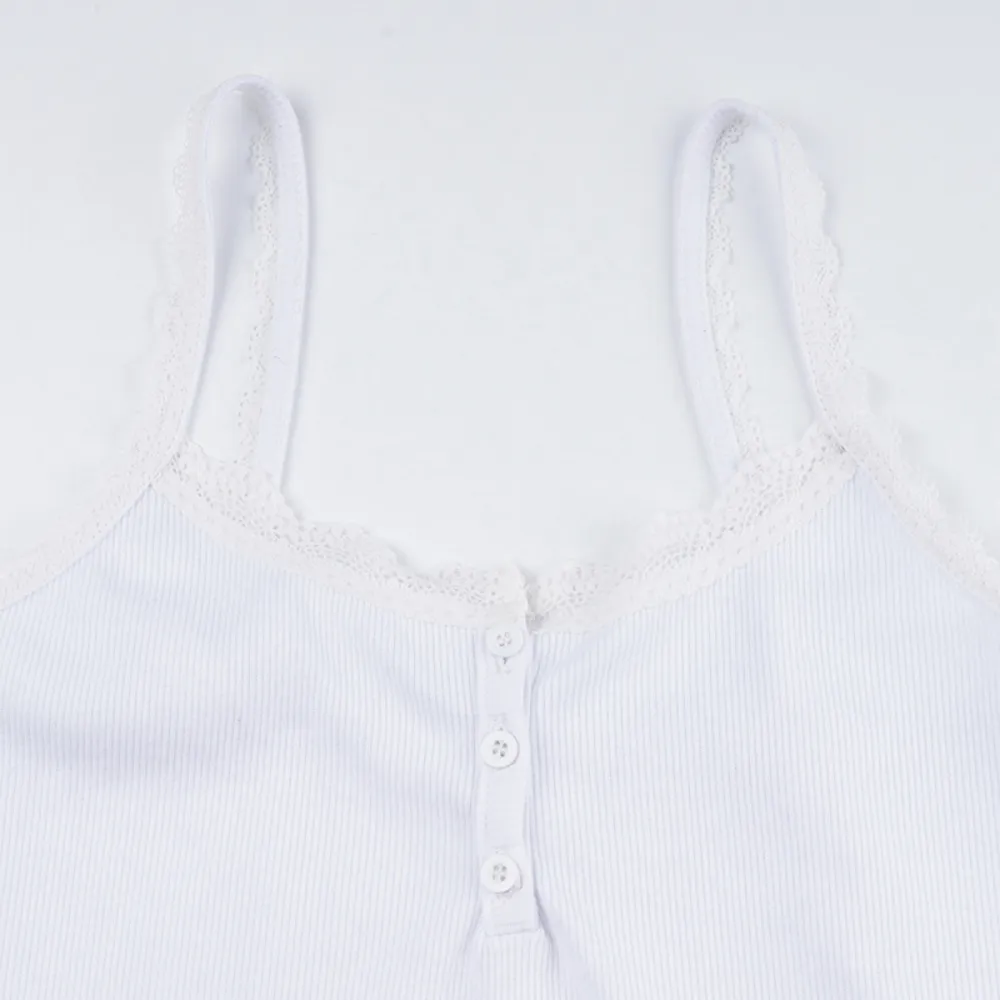 Women's Classic Solid Color Buttoned Cami Top