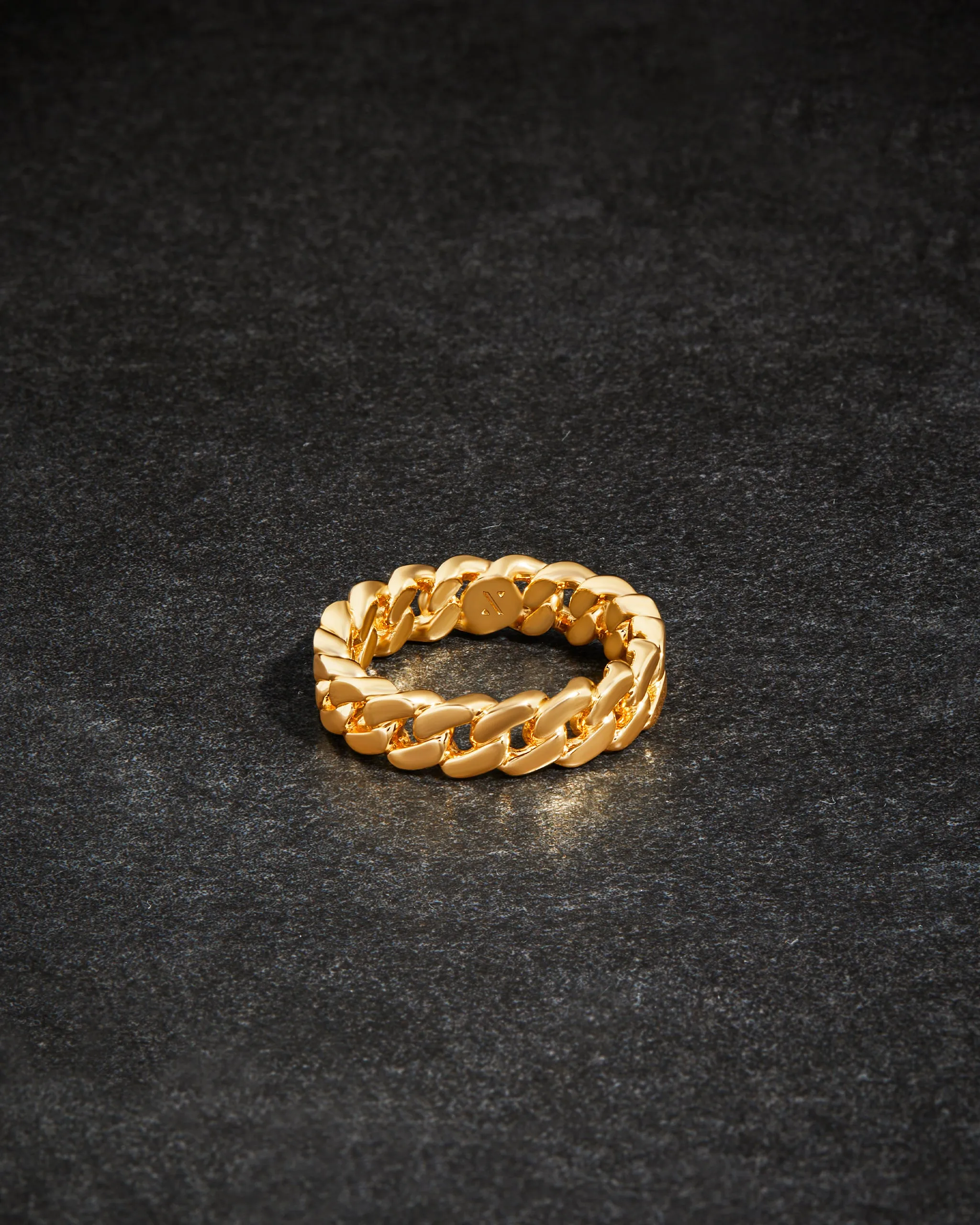 Women's Cuban Link Ring - Gold