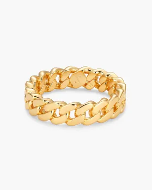 Women's Cuban Link Ring - Gold