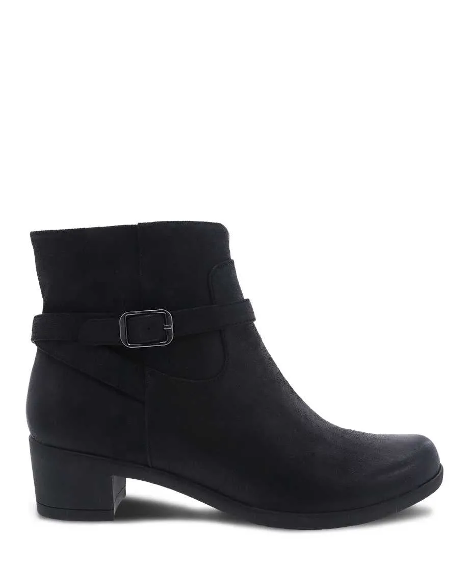 Women's Dansko | Cagney Black Burnished Suede Bootie | Black