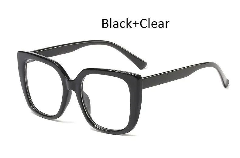 women's eyeglass frame  New black Square glasses frame women Big glasses frame oversized Fashion Styles Acetate
