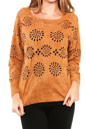 Women’s Faux Suede Blouse