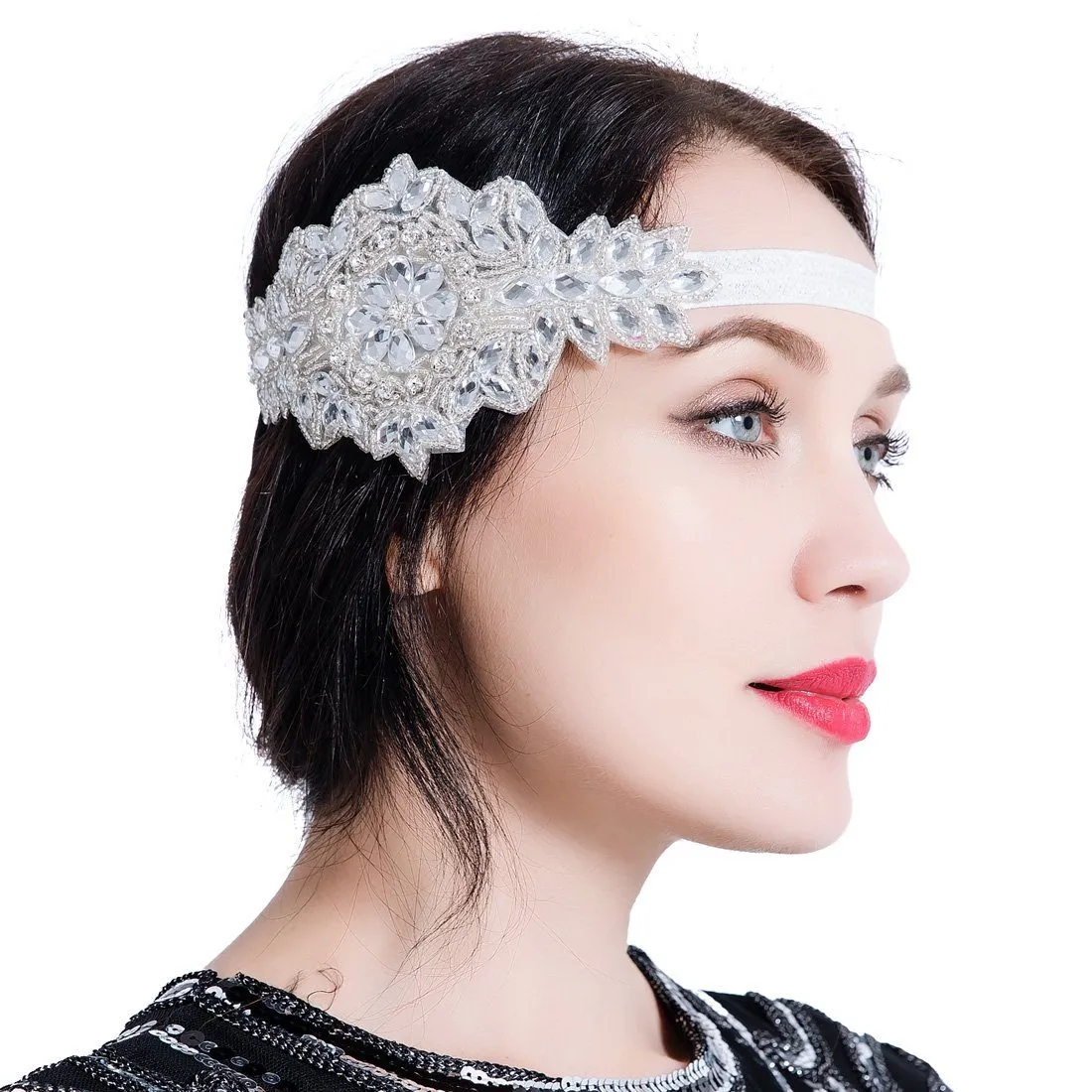Women's Flapper Headpiece 1920s Gatsby Beaded Crystal Headband|JaosWish