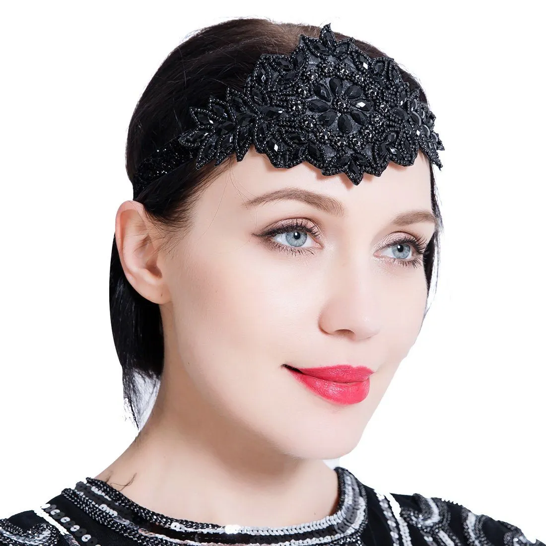 Women's Flapper Headpiece 1920s Gatsby Beaded Crystal Headband|JaosWish