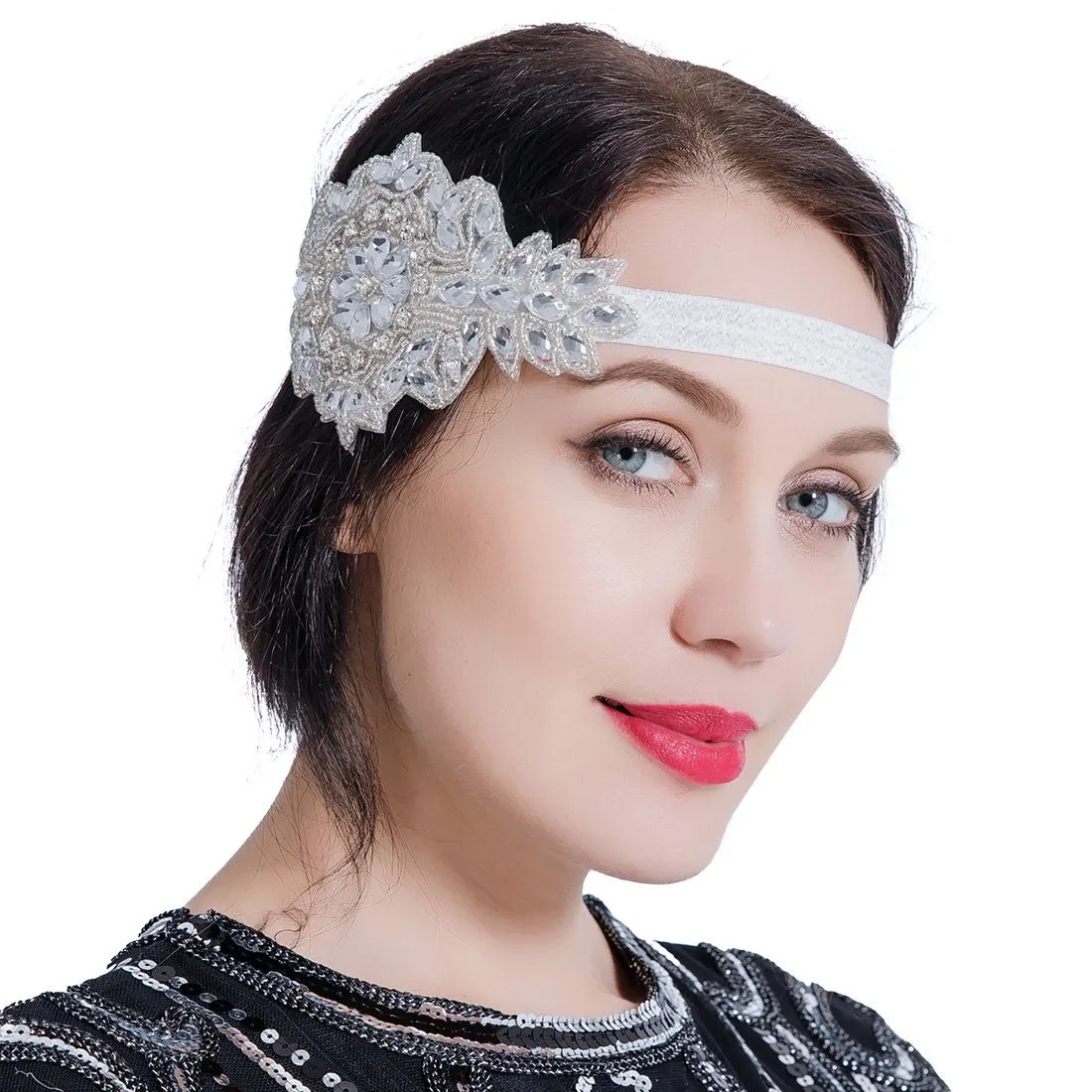 Women's Flapper Headpiece 1920s Gatsby Beaded Crystal Headband|JaosWish