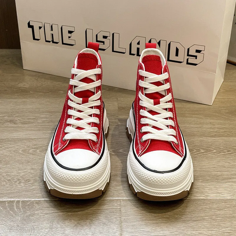 Women's High-Top Canvas Platform Sneakers
