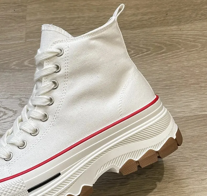 Women's High-Top Canvas Platform Sneakers
