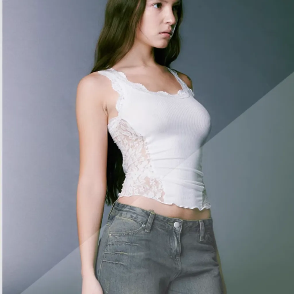 Women's Lace Panel Tank Top