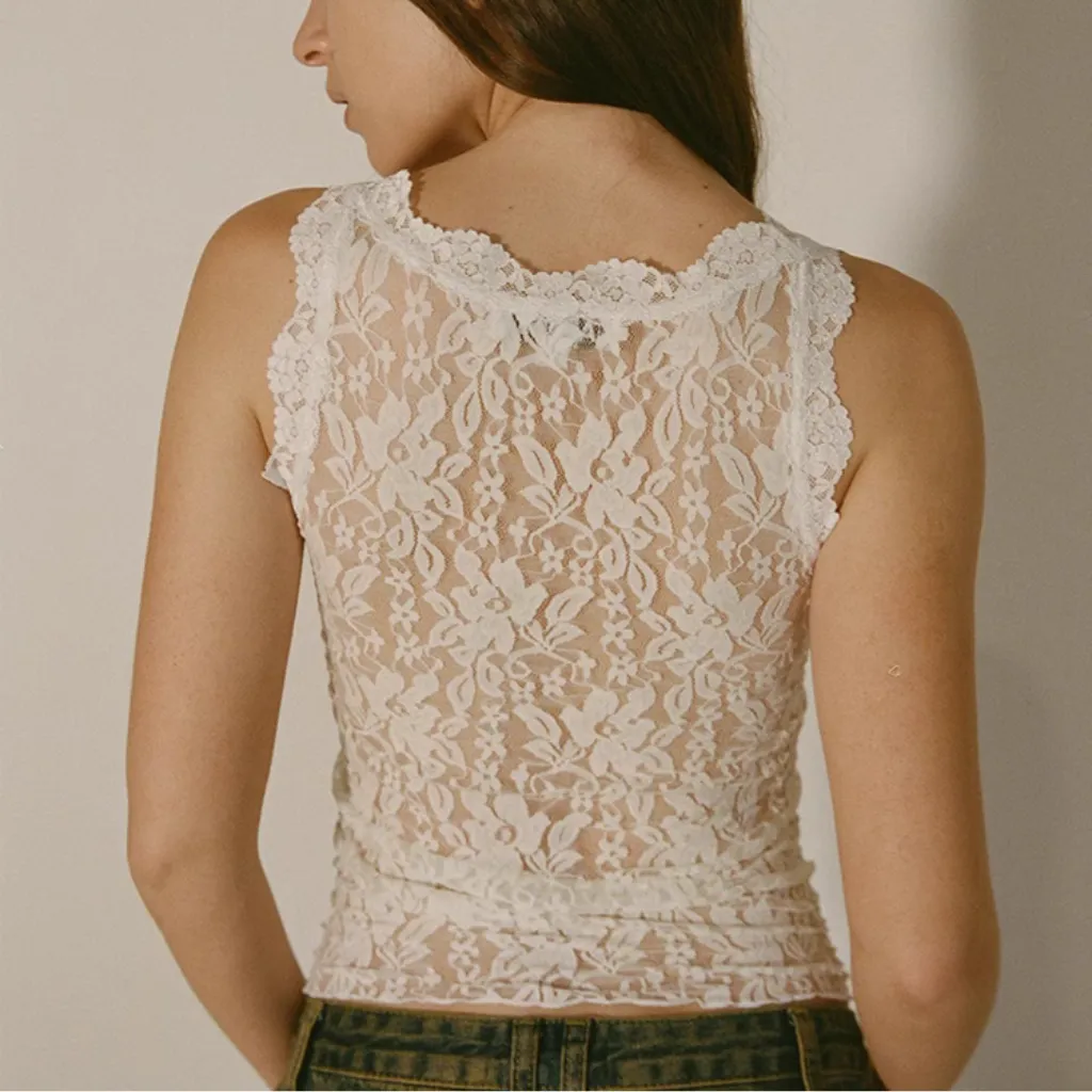 Women's Lace Panel Tank Top