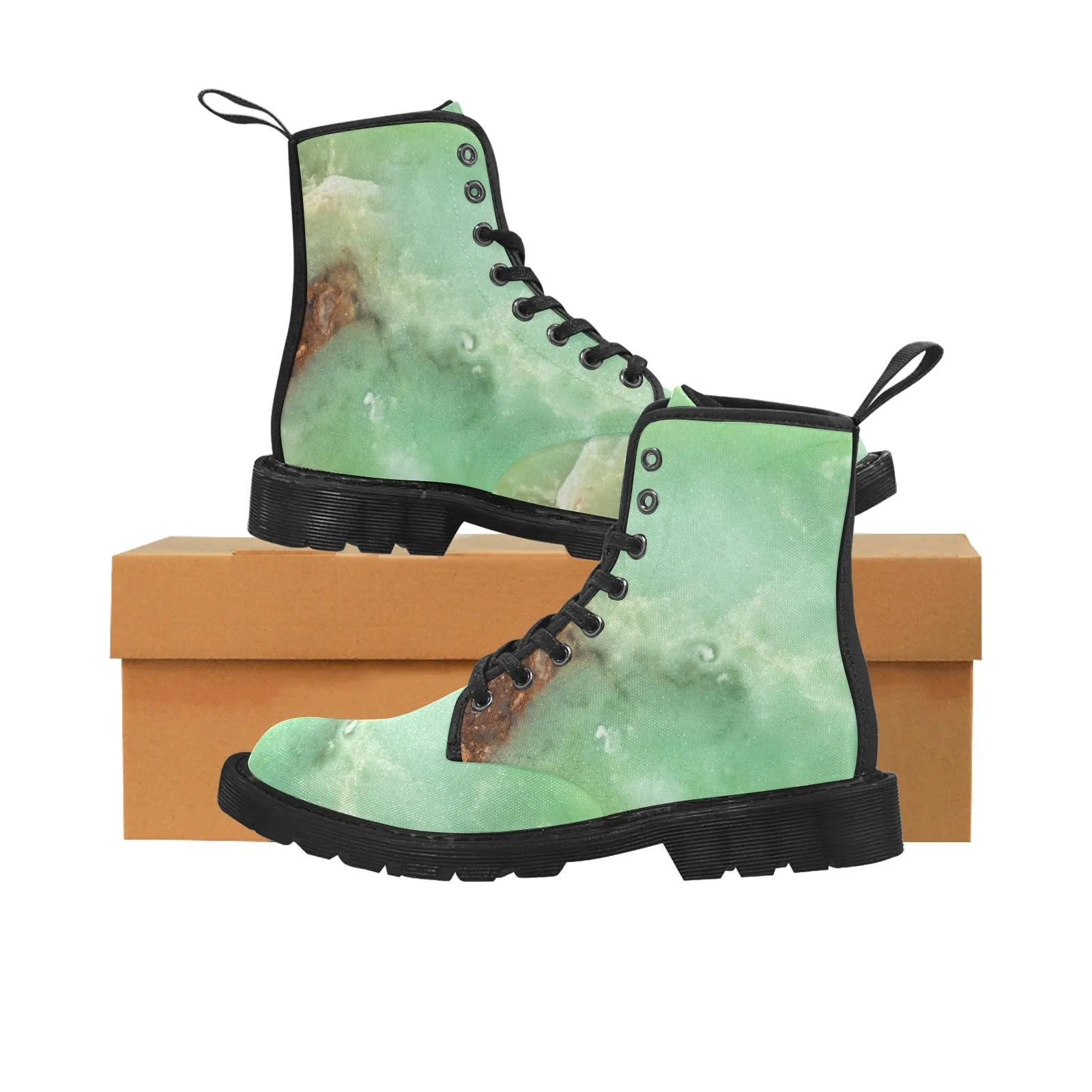 Women's Lace Up Boots - Chrysoprase