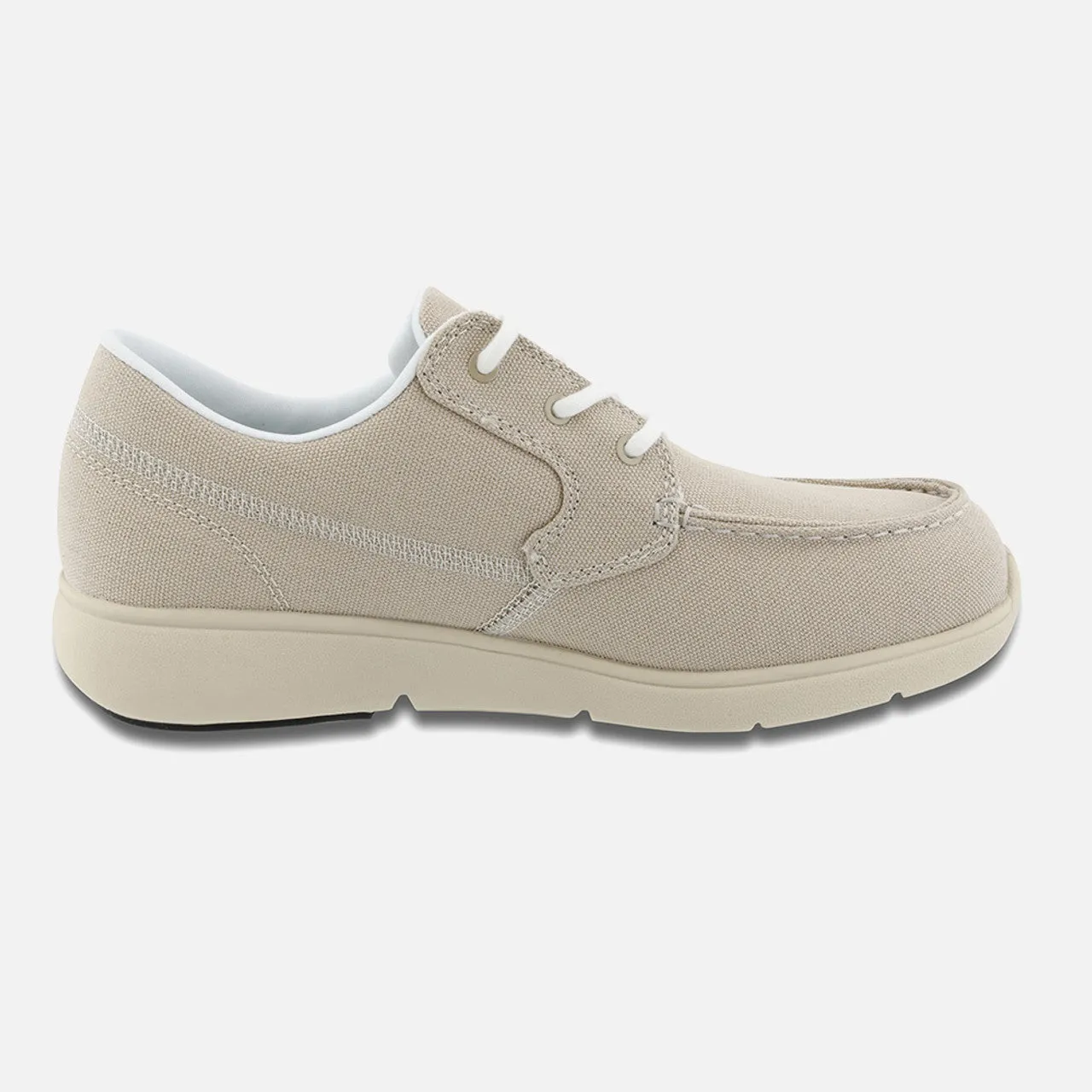 Women's Moc Toe Canvas Loafer - Tan