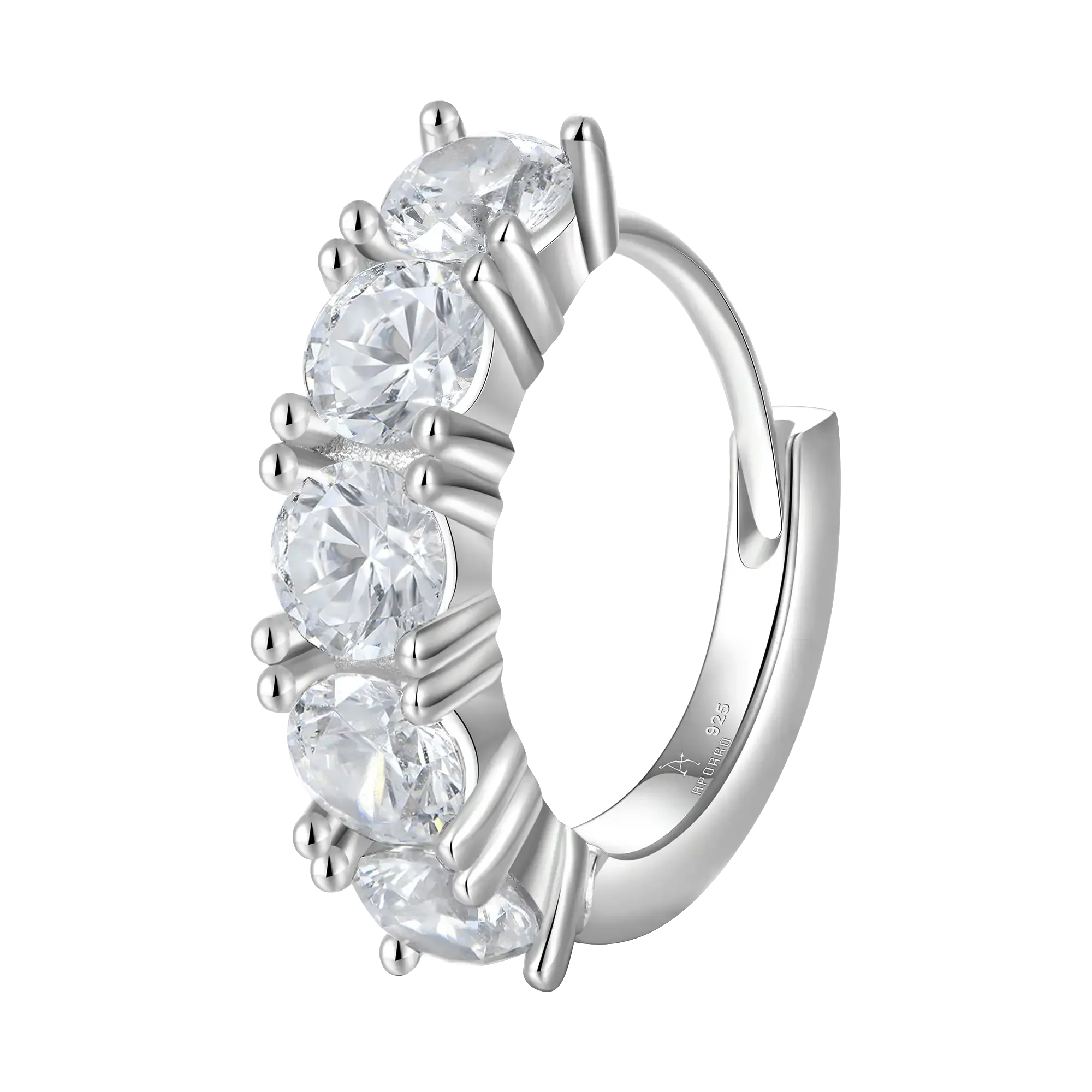 Women's Moissanite Classic Hoop Earring
