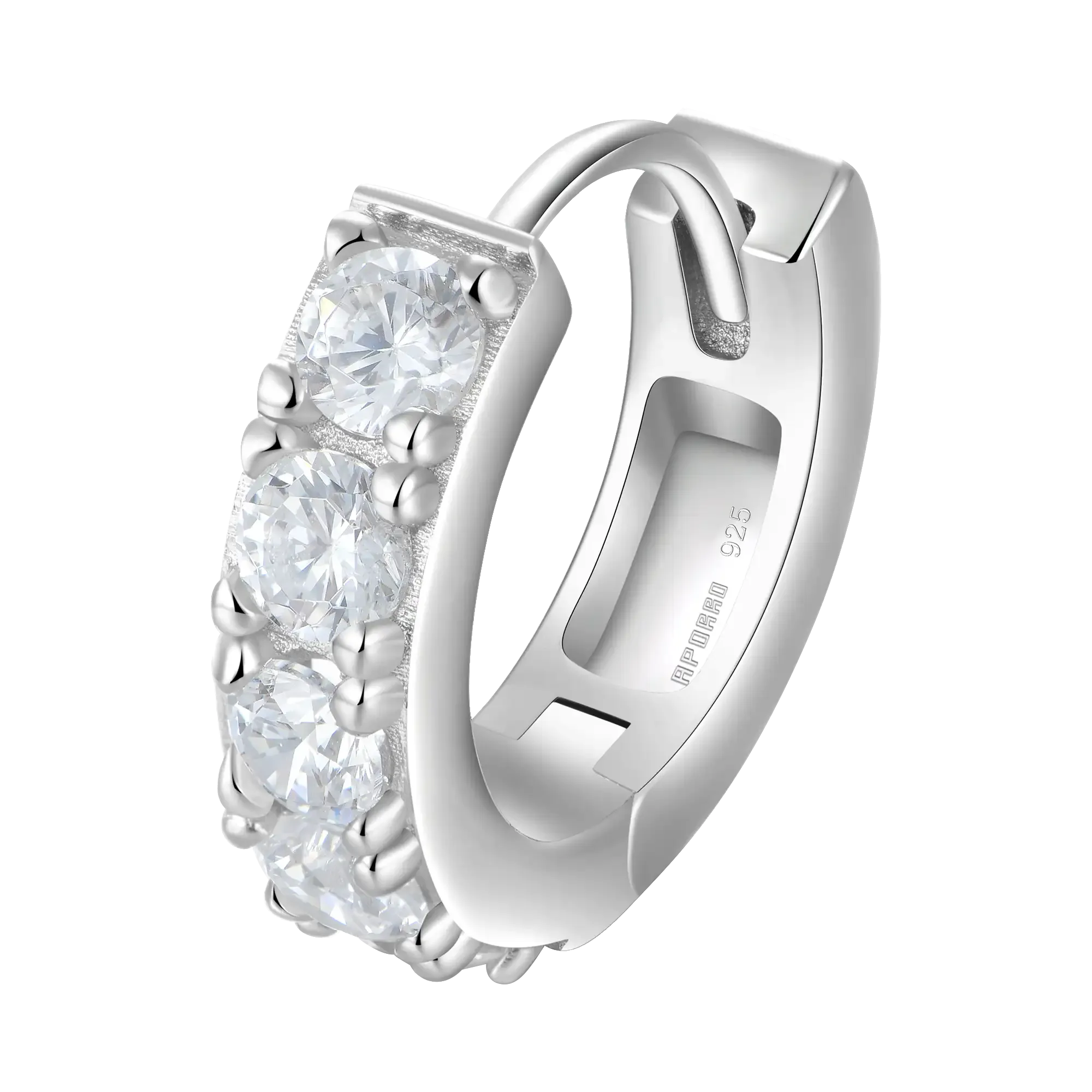 Women's Moissanite Classic Hoop Earring