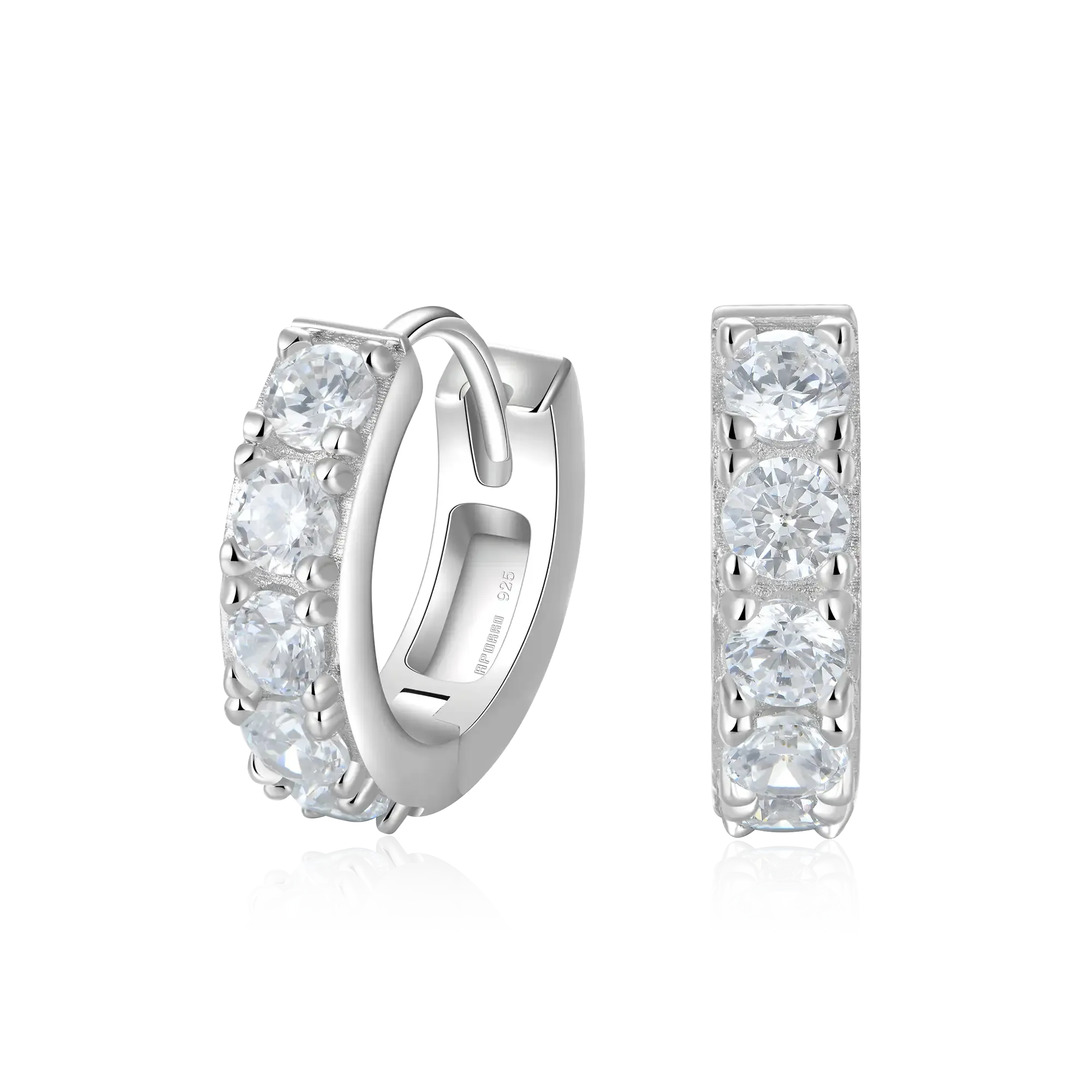 Women's Moissanite Classic Hoop Earring