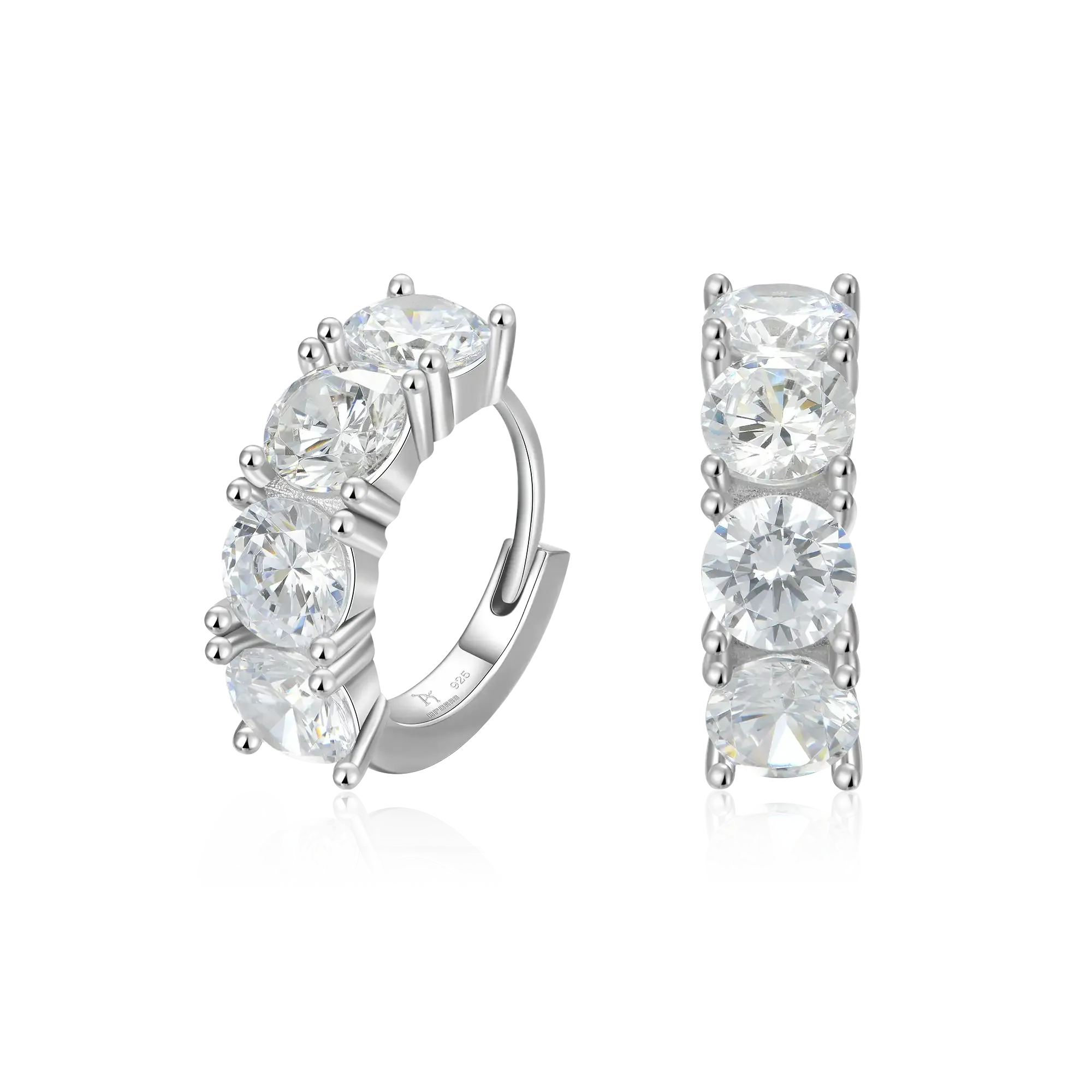 Women's Moissanite Classic Hoop Earring