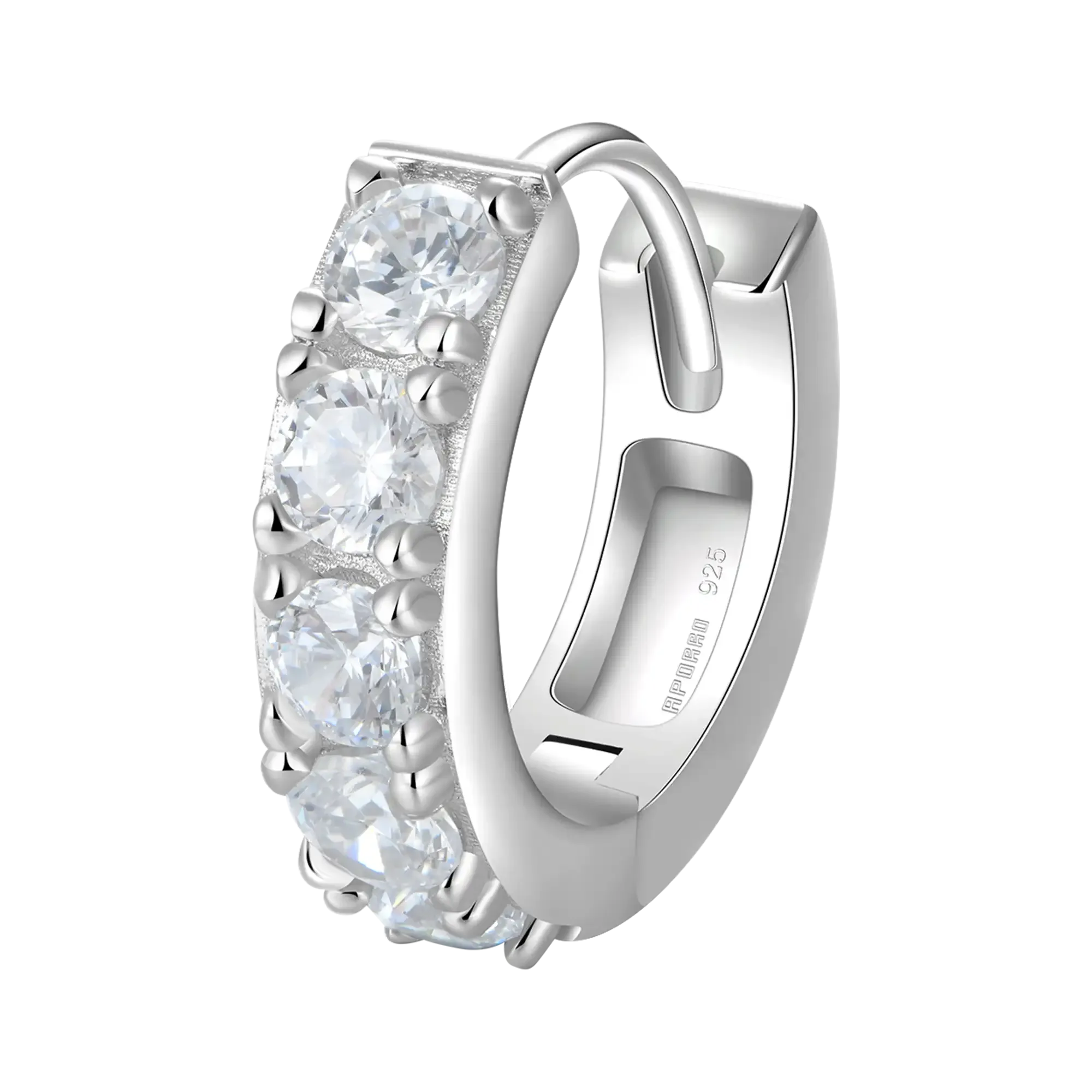 Women's Moissanite Classic Hoop Earring