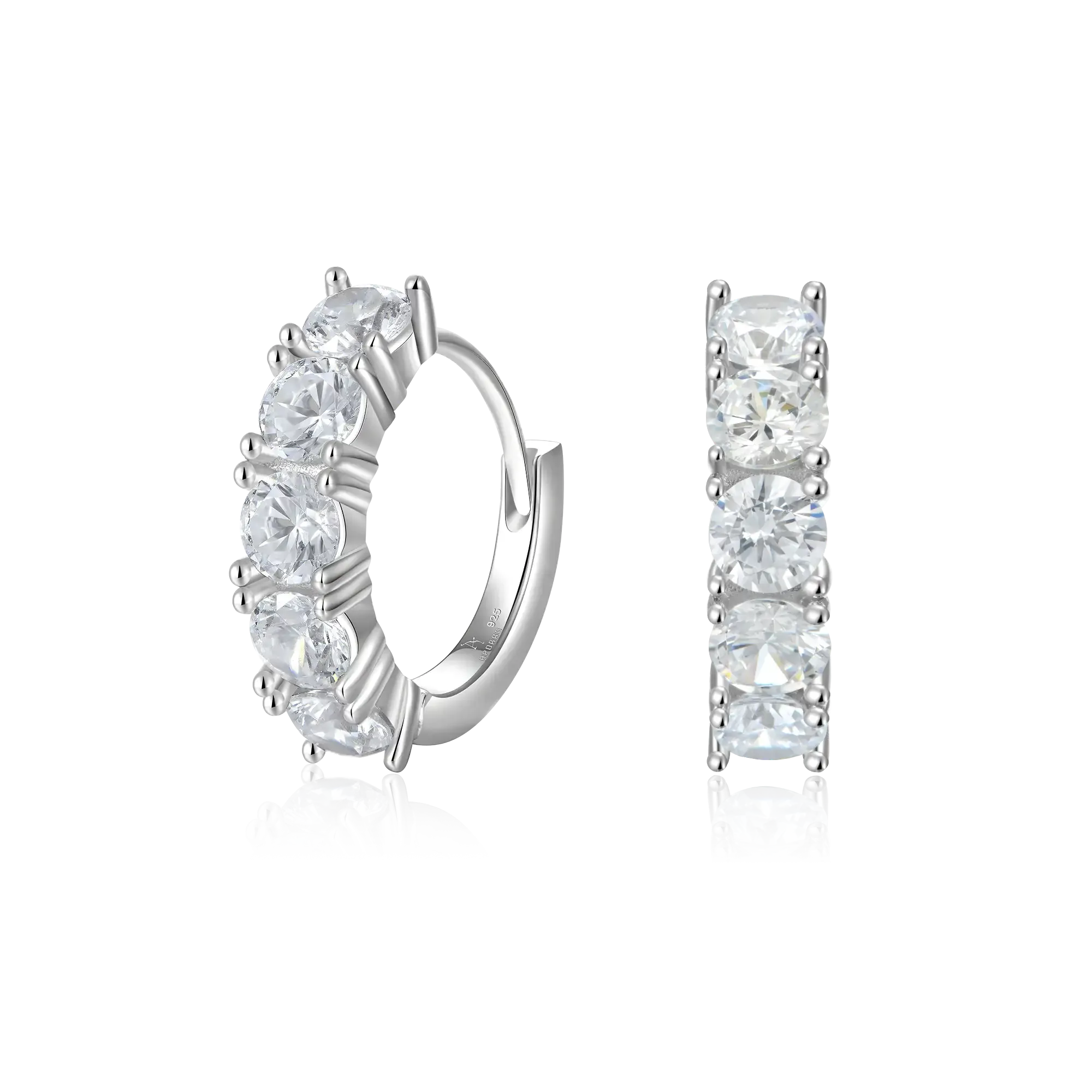 Women's Moissanite Classic Hoop Earring