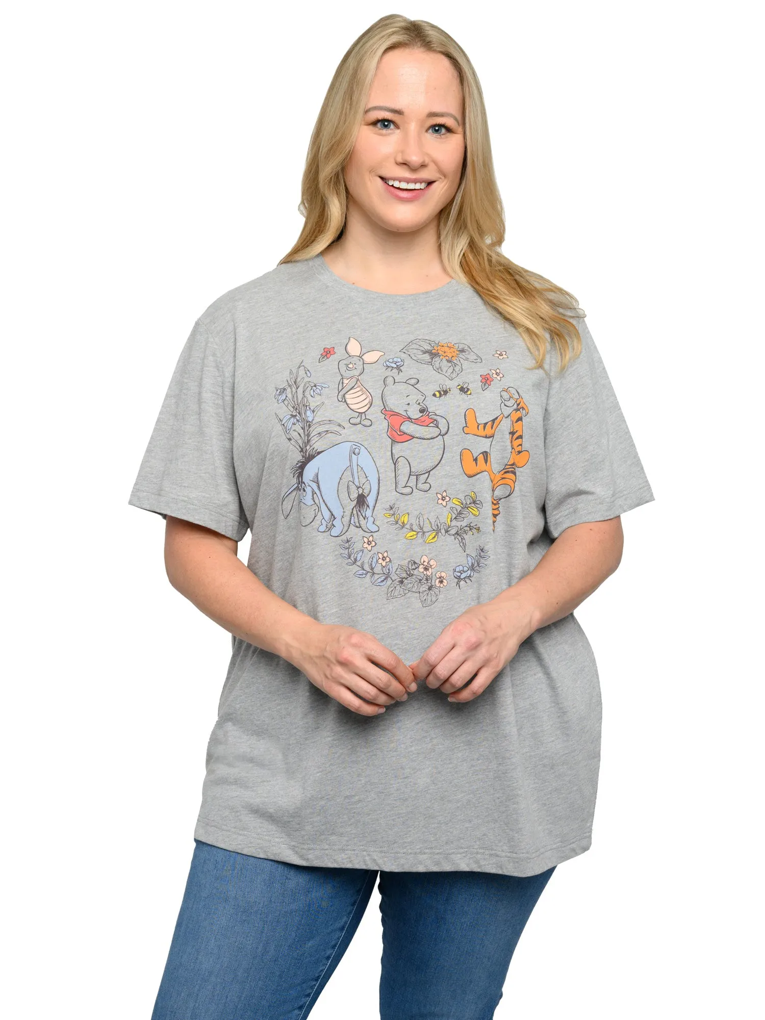 Women's Plus Size Winnie The Pooh T-Shirt Botanical Eeyore Tigger (Size 2X Only)